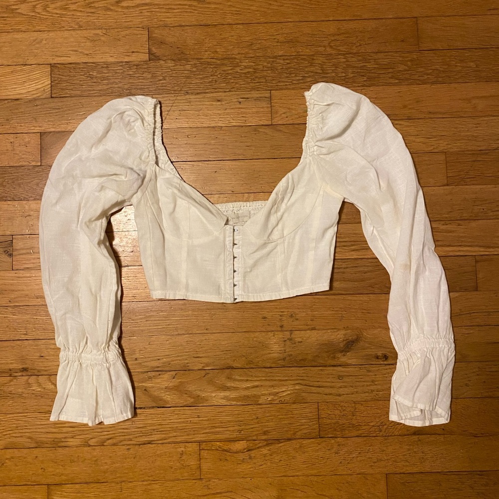 Urban outfitters puff sleeve corset top